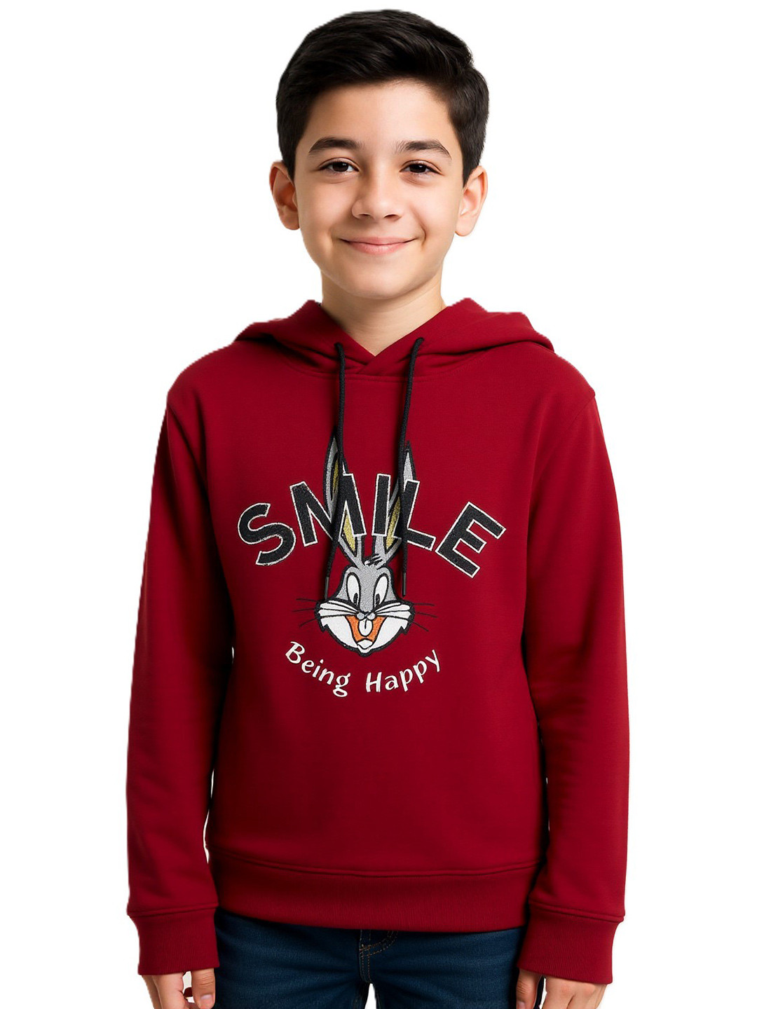 CAVIO Boys Graphic Printed Long Sleeve Hooded Pure Cotton Pullover Sweatshirt