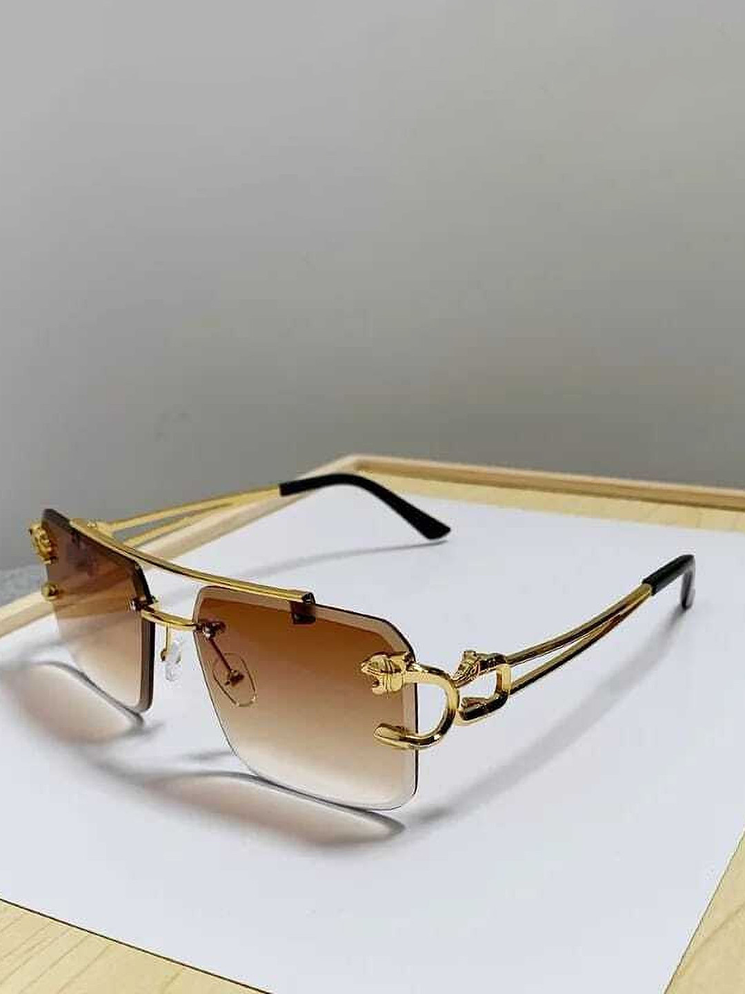 EYMEN I Women Polarised and UV Protected Lens Square Sunglasses eym_IDirty Jaguar@Brown