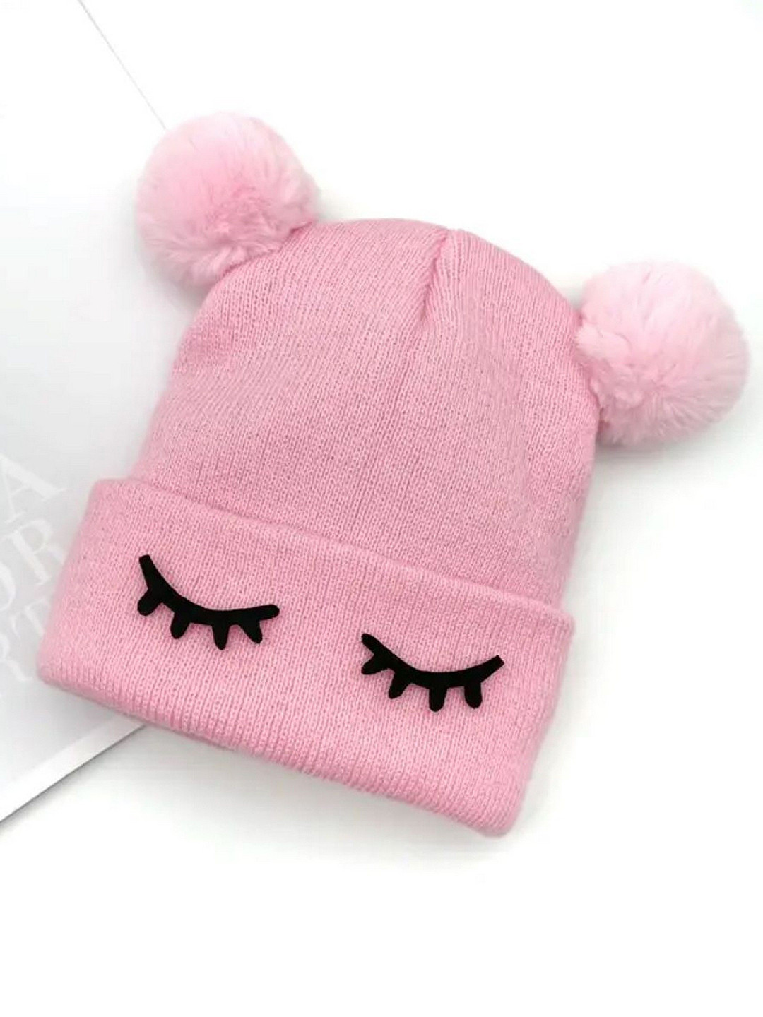 Infispace Kids Woollen Beanie With Double Pom Pom and Cosy Fur