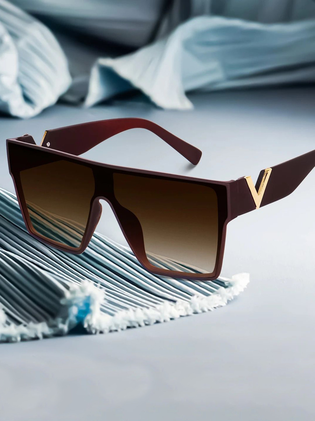 EYMEN I Unisex Oversized Sunglasses with Polarised and UV eym_IV Cut Badshah Brown