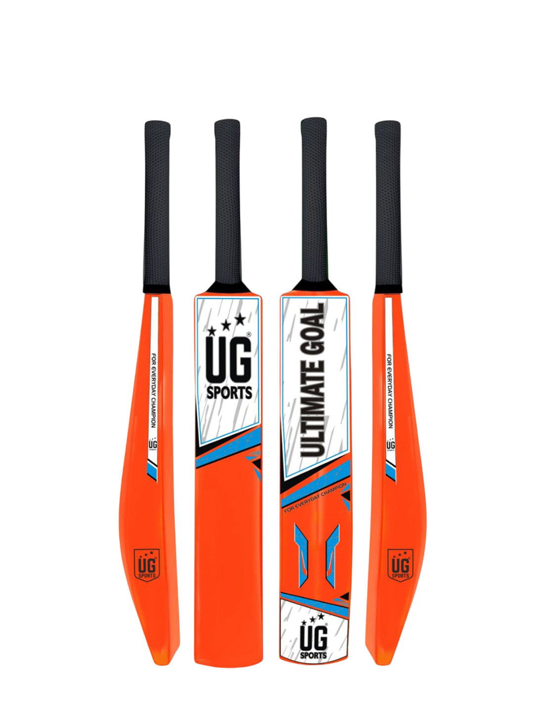 UG SPORTS Poplar Willow Cricket Bat with UV Artwork & Soft Cushion Grip