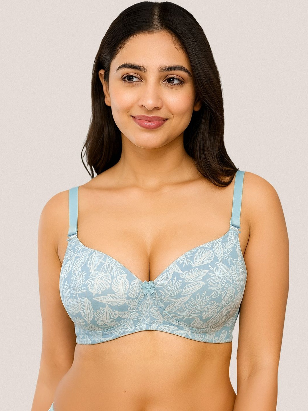 POOJA RAGENEE Abstract Bra Half Coverage Lightly Padded