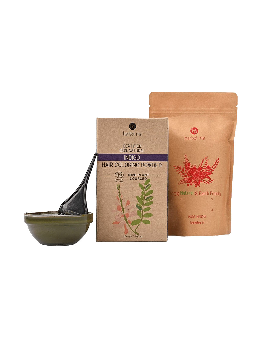 HERBAL ME Natural Hair Coloring Powder- 200 g- Indigo