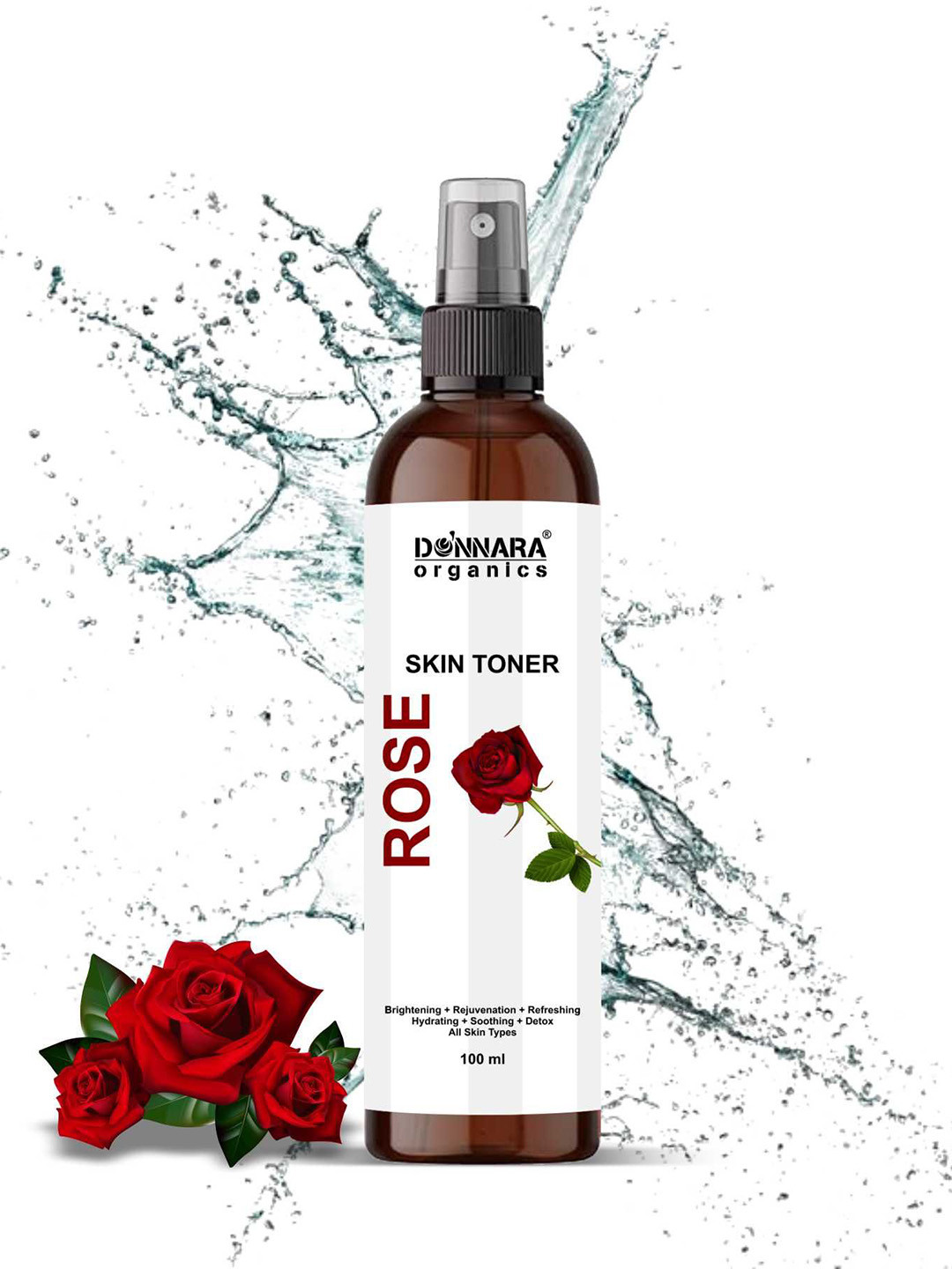 Donnara Organics Set Of 2 Honey & Rose Skin Toner For Hydrating Skin - 100 ml Each