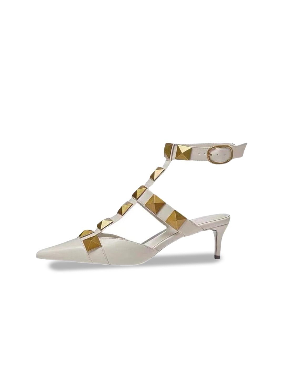 MONRSH Women Western Embellished Mid Top Kitten Pumps