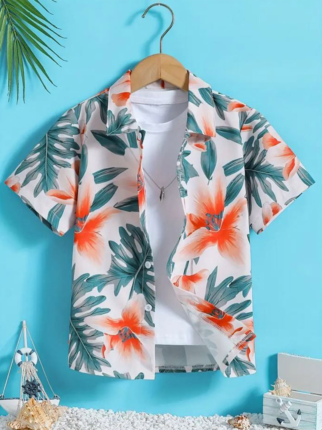 Arav Creation Unisex Pack of 2 Relaxed Fit Floral Printed Pure Cotton Casual Shirts