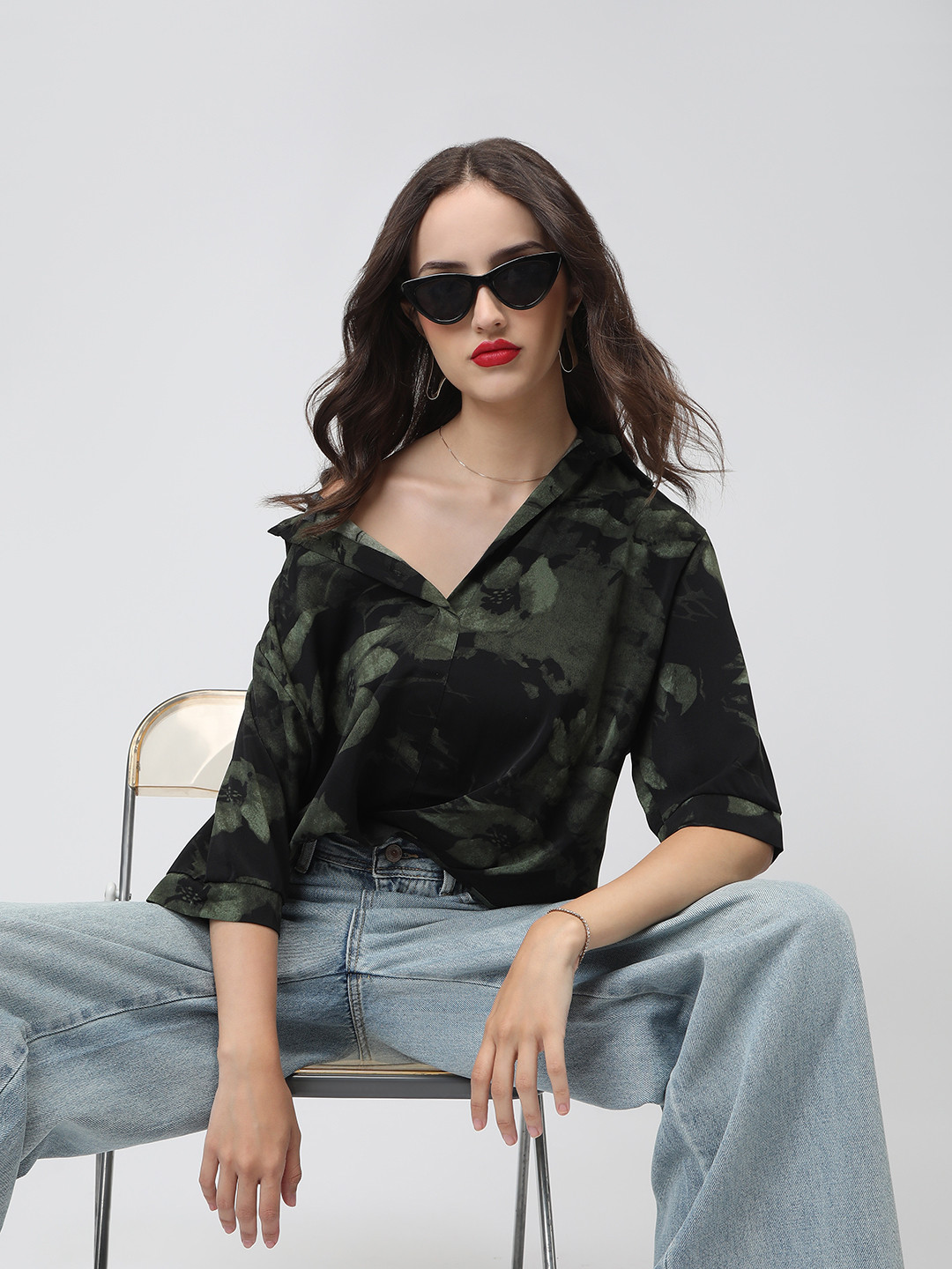 SHOWOFF Women Printed  Casual Shirts