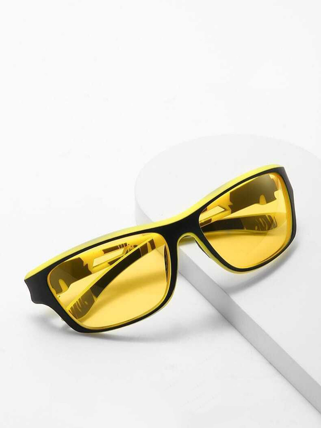 EYMEN I Unisex Rectangle Sunglasses With Polarised and UV 336@Yellow OG