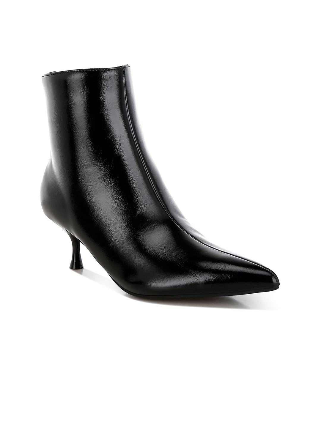 London Rag Women Mid-Top Pointed-Toe Kitten Heel Boots