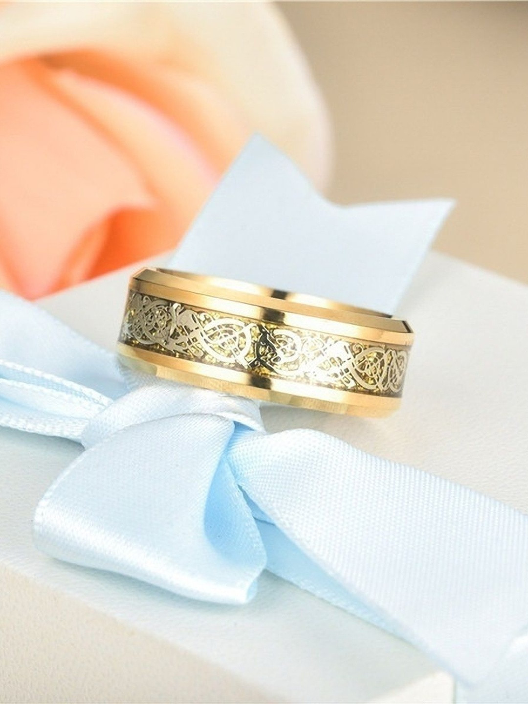 Iga collection Set Of 4 Stainless Steel Dragon Finger Rings