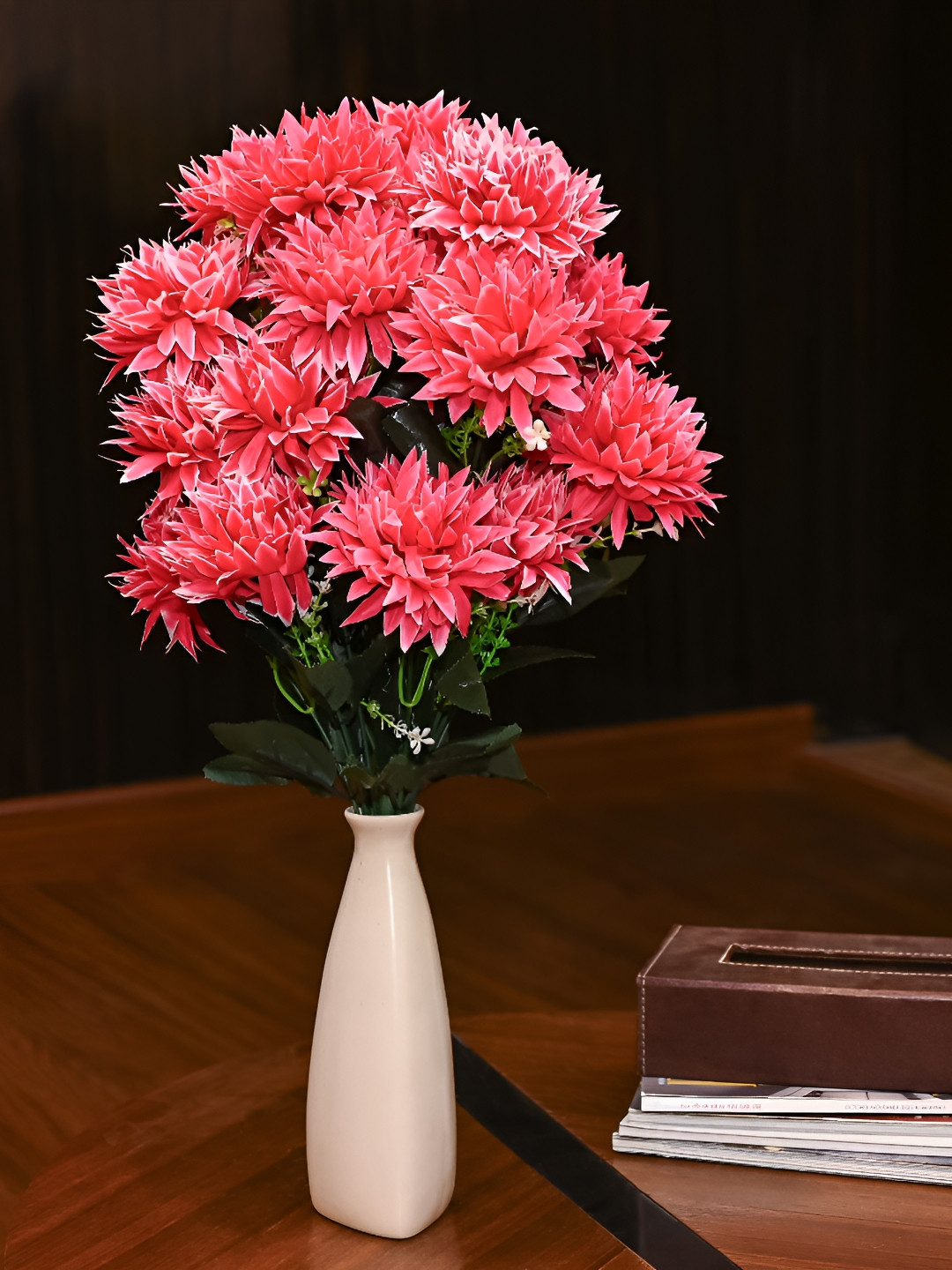 HINDCRAFT Pink Artificial Flowers Bunch
