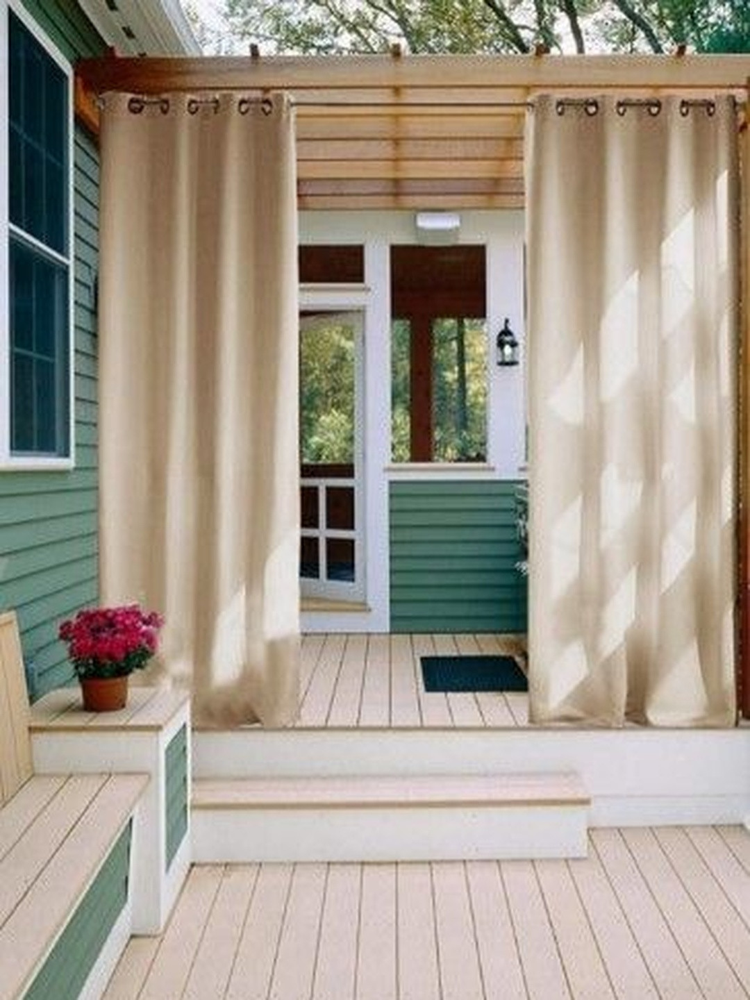 Myntra Elegant Homes Cream-Coloured 2 Pieces Rod Pocket Window Curtains