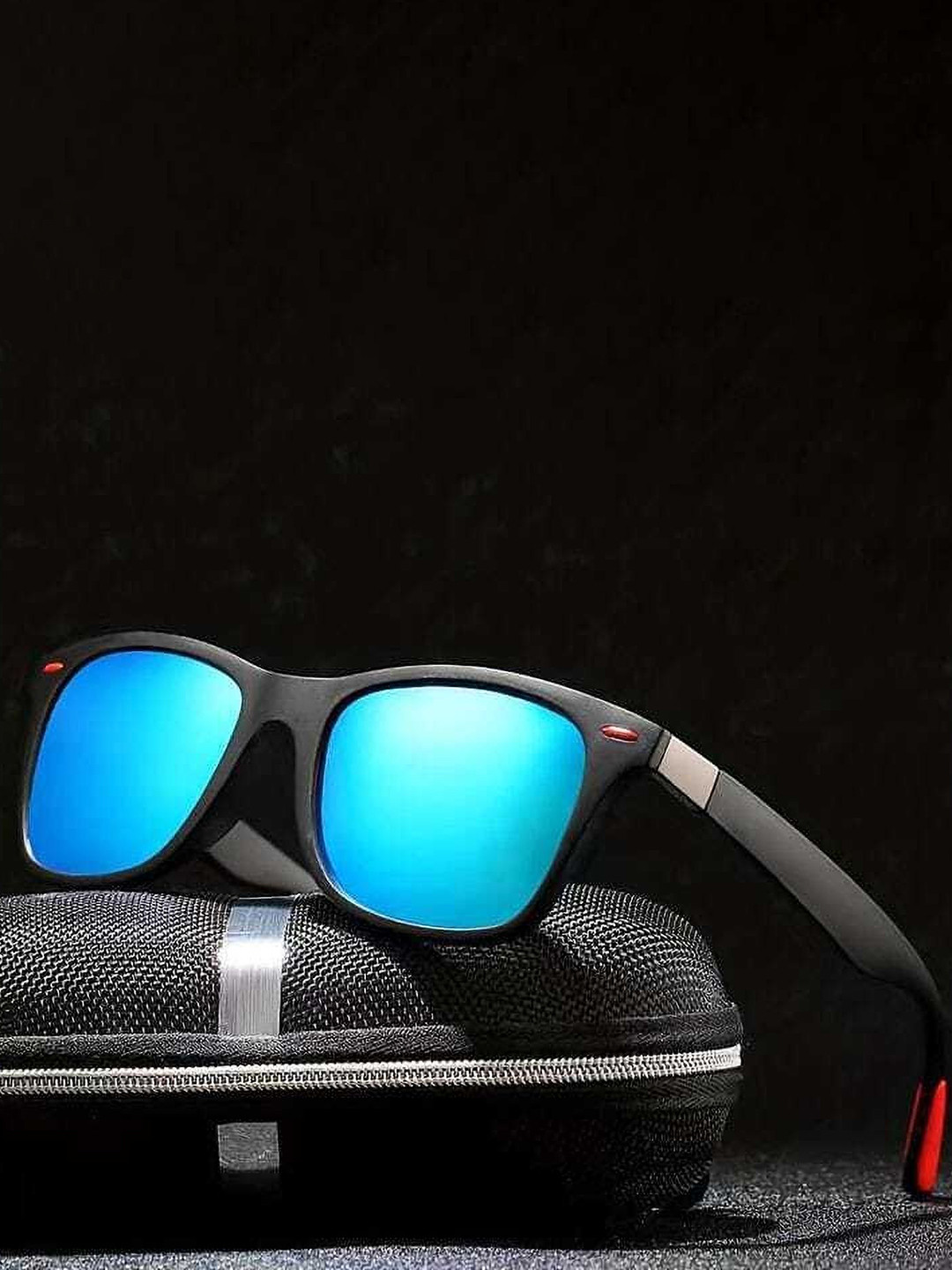 EYMEN I Men Polarised and UV Protected Lens Other Sunglasses RED@TIP_Blue-Black