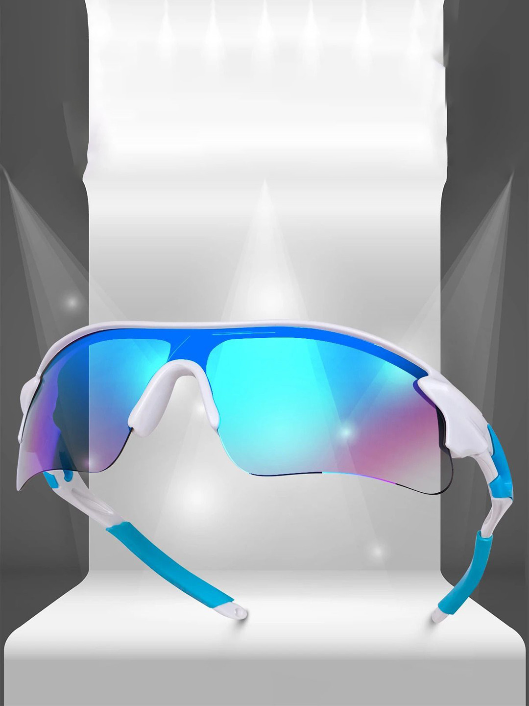 EYMEN I Unisex Polarised and UV Protected Sports Sunglasses eym_ISports Blue White@399