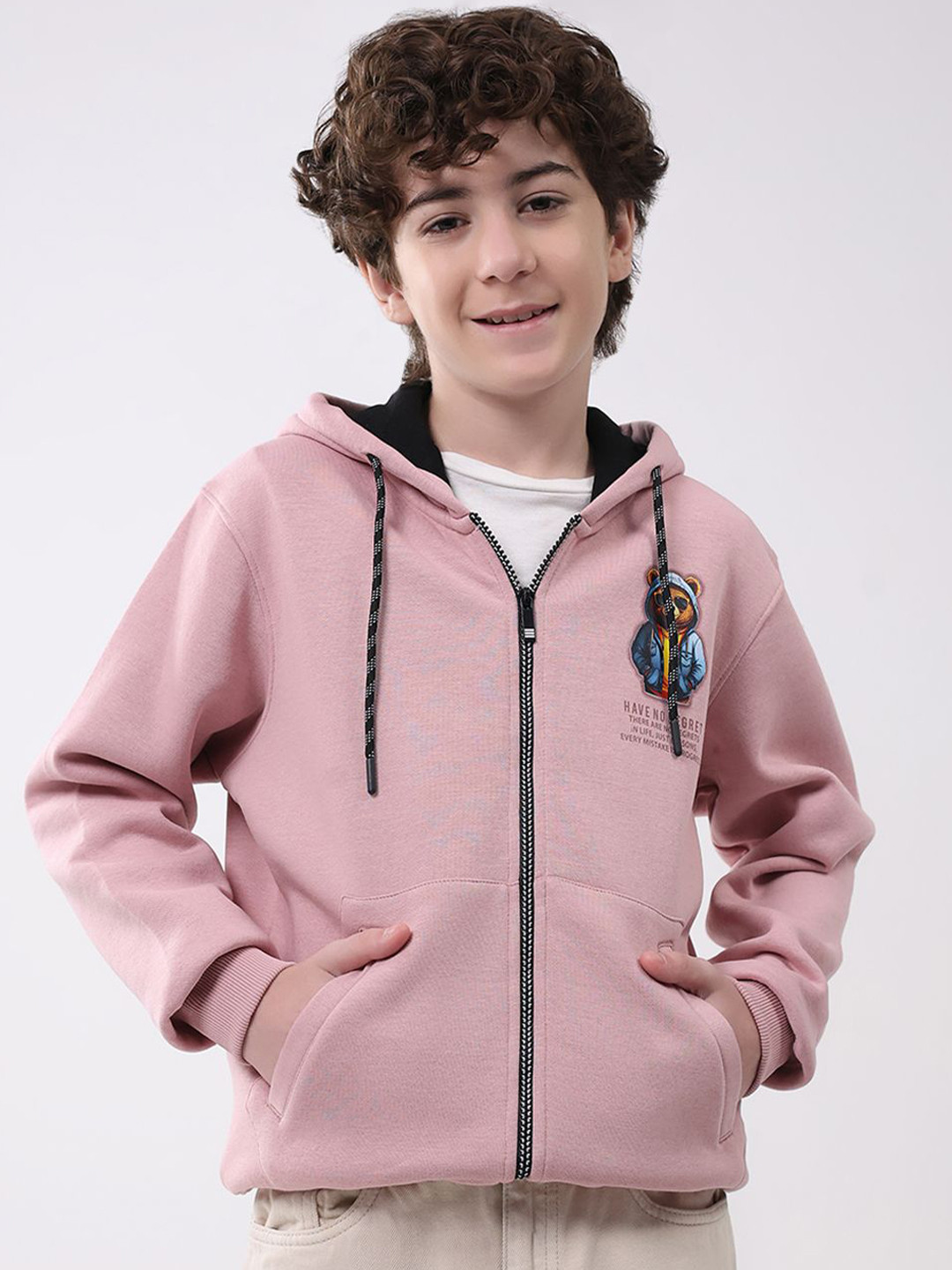 Monte Carlo Boys Hooded Long Sleeves Graphic Sweatshirt