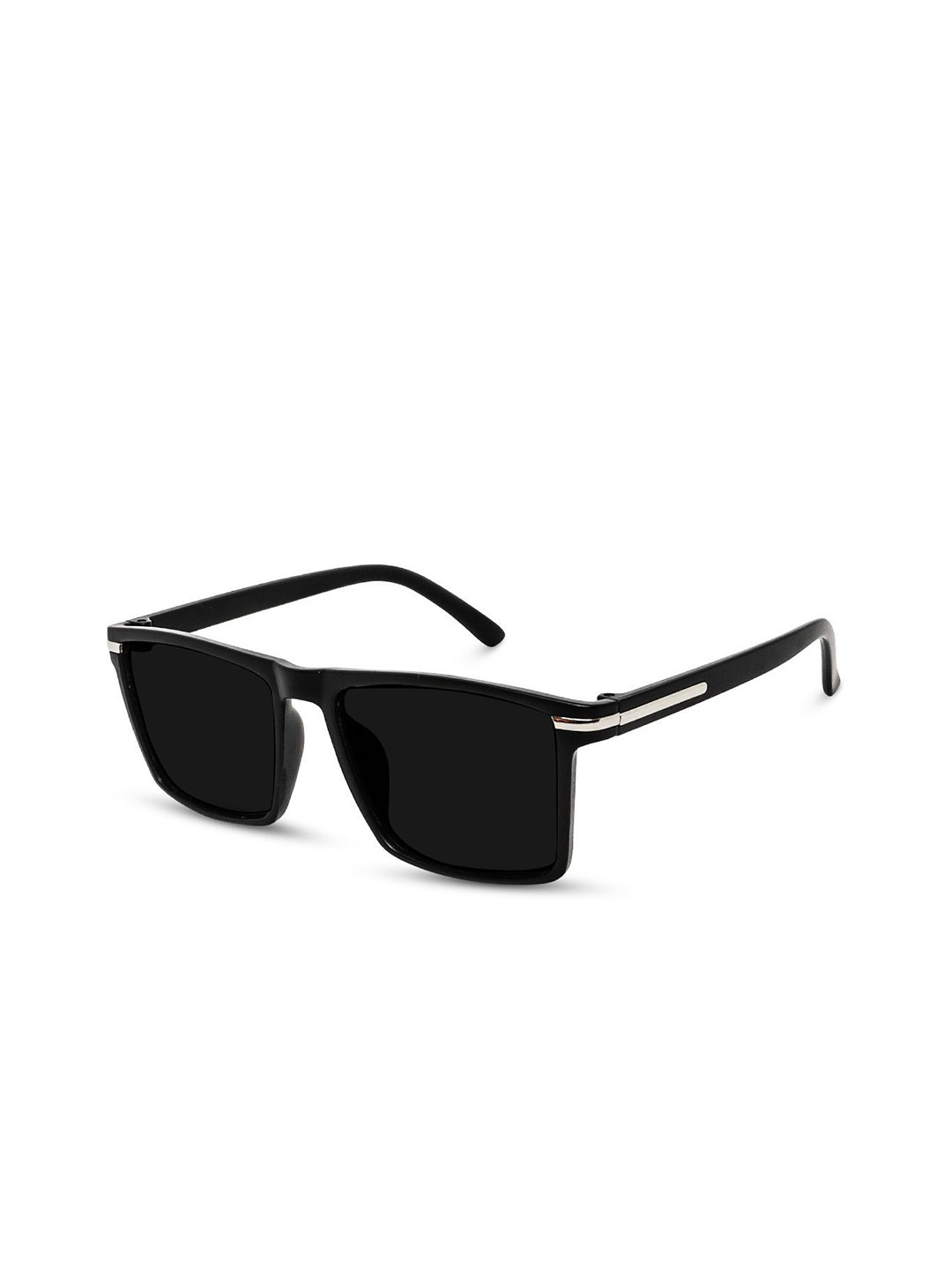EYMEN I Unisex Square Sunglasses with Polarised and UV Protected eym_ISilver Patti Black