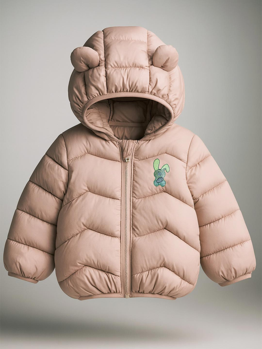 Thelittlebunny Kids Lightweight Puffer Jacket with Patchwork