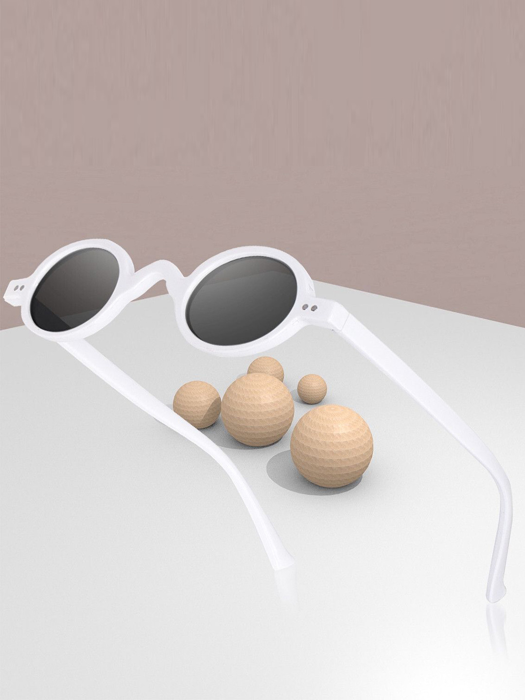 EYMEN I Unisex Sunglasses with Polarised and UV Protected Lens eym_IWhite New Model Round