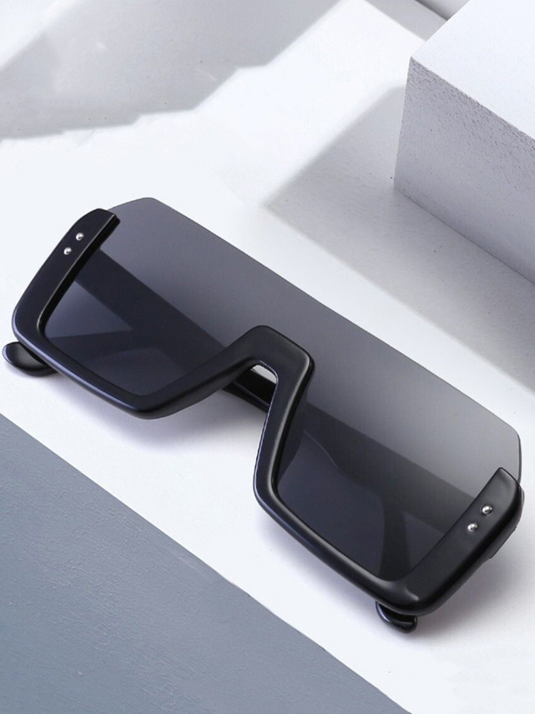 EYMEN I Unisex UV Protected Lens Other Sunglasses eym_IBLACK HALF RIM SAHIL 2750000