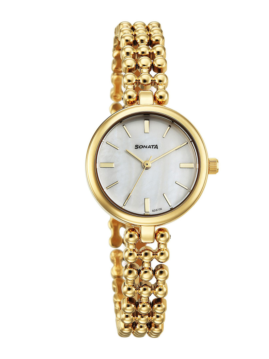 Sonata Women Dial & Stainless Steel Bracelet Style Straps Analogue Watch 87117YM01