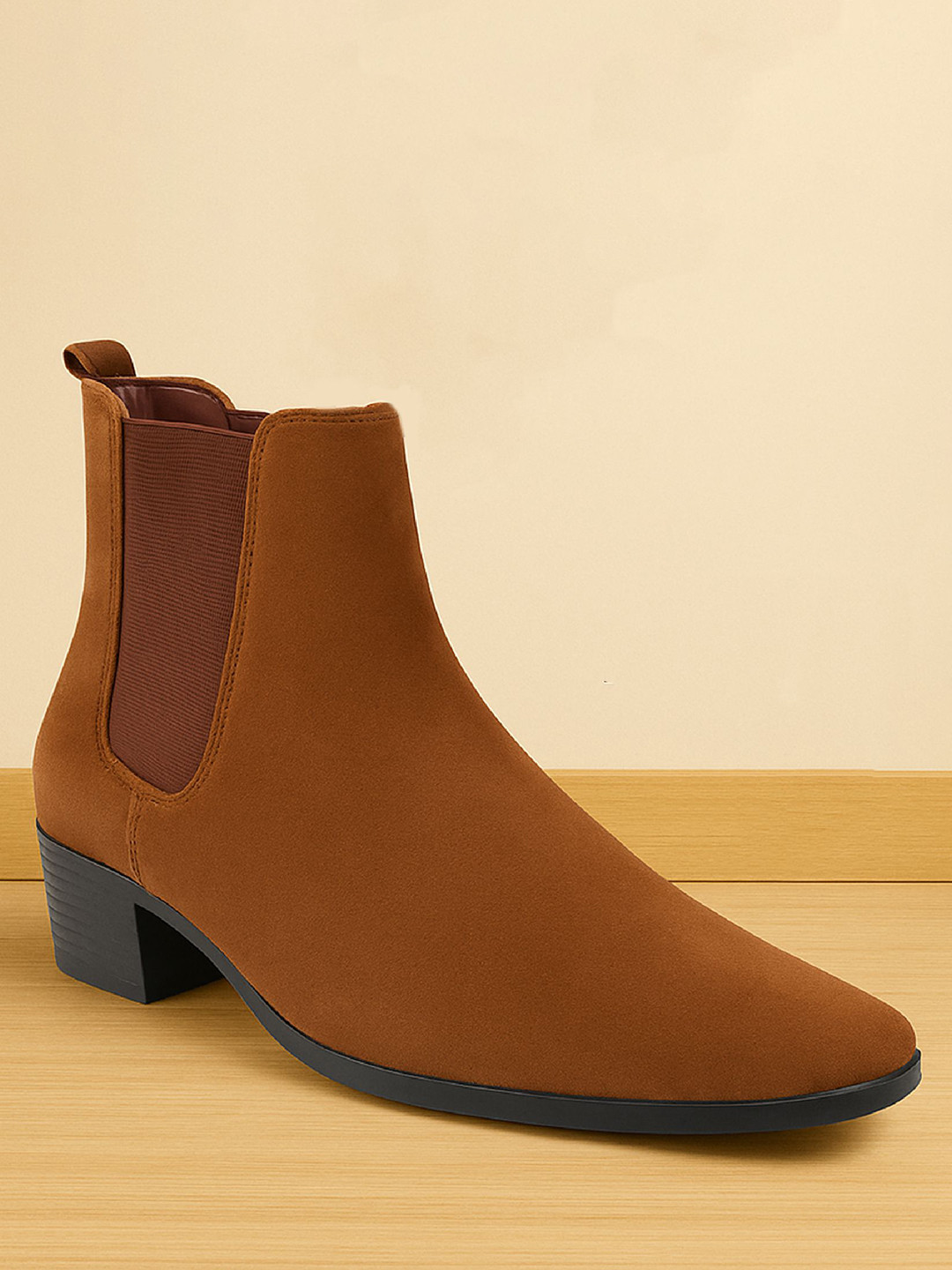 Bxxy Men Round Toe Block Chealsa Boots