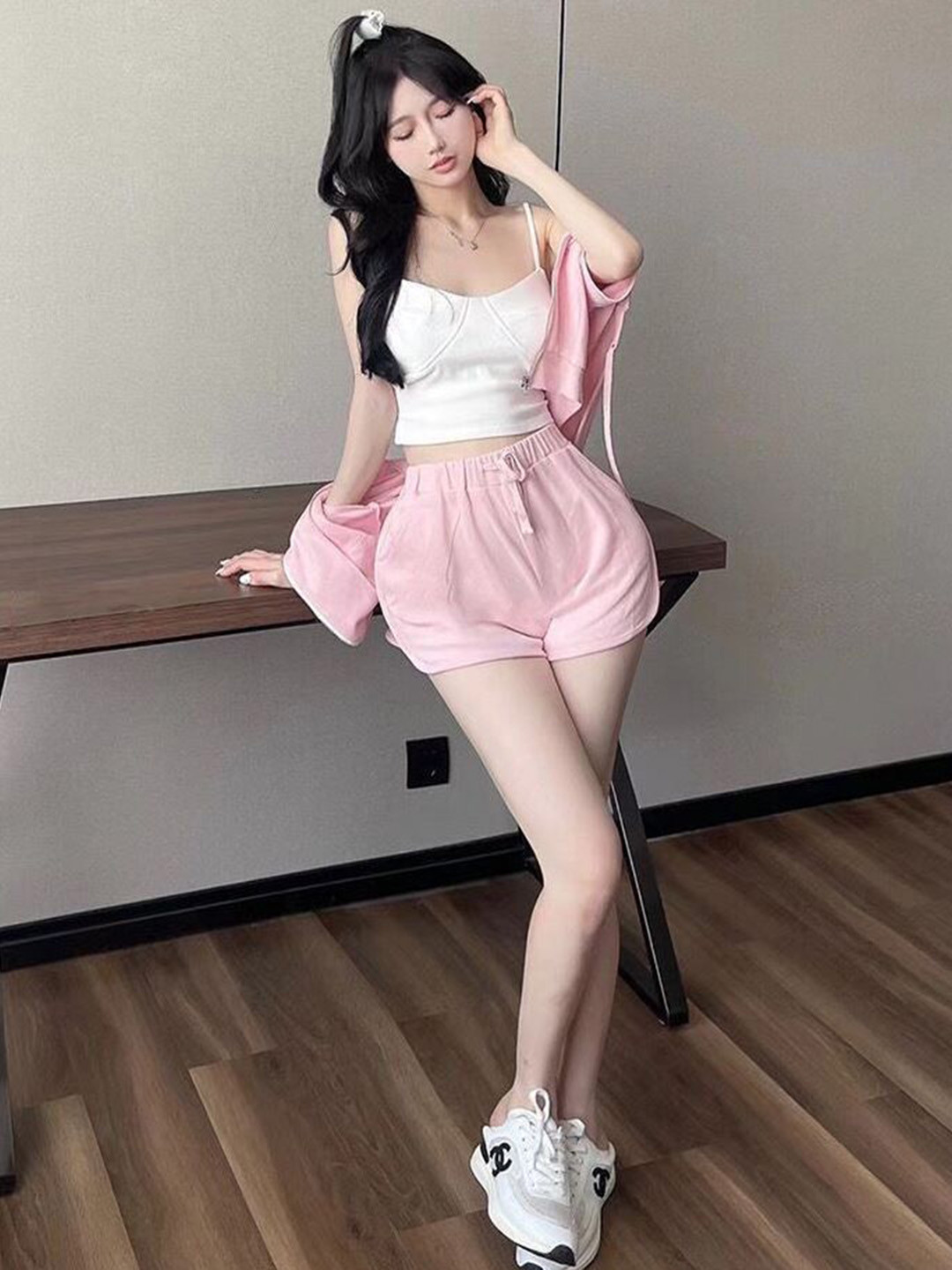 HERE&NOW Hooded Sweatshirts With Shorts