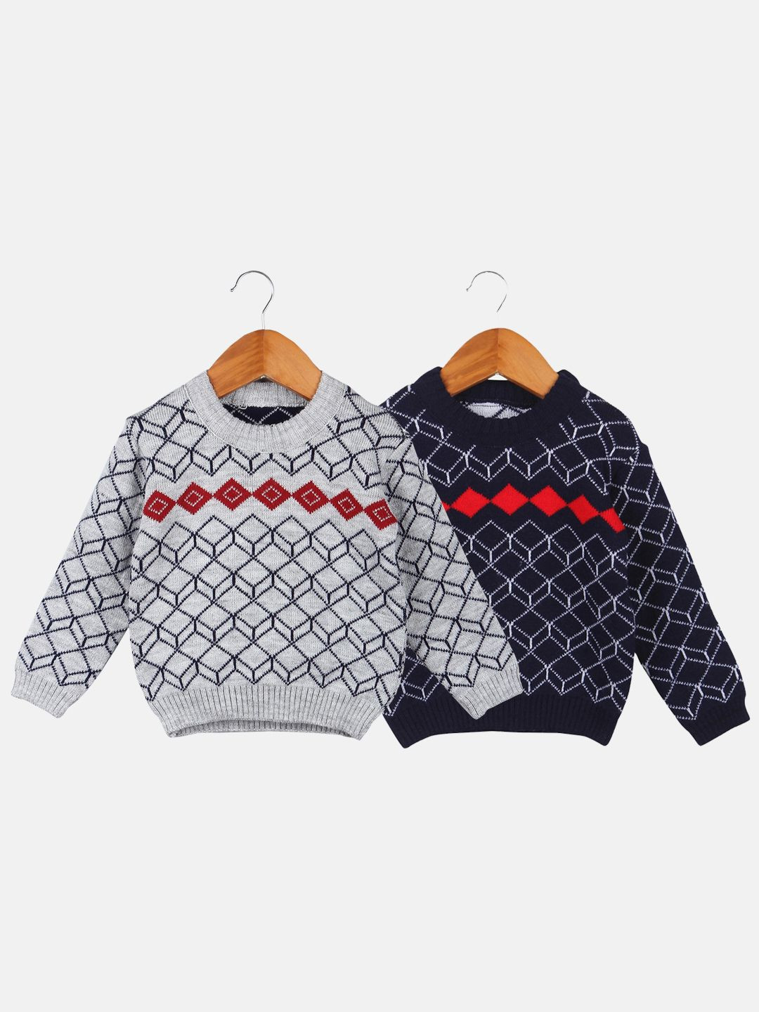 Anixa Baby Boys & Girls Pack Of 2 Winter Woollen Sweater