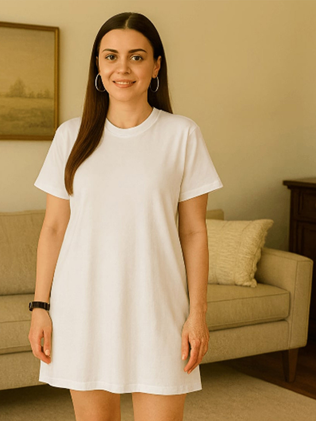 GAB Women Cotton Printed Night Dress