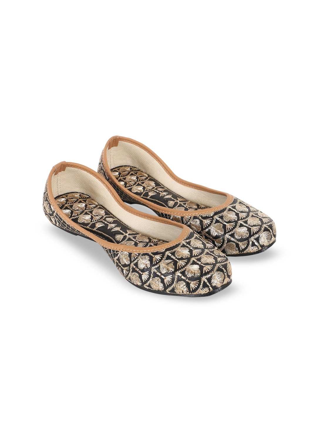 DFR Women Embroidered Punjabi Mojaris Jutti Flats