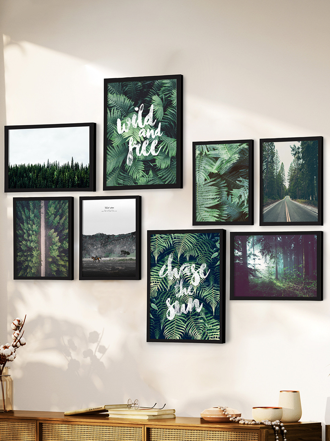 Art Street Set Of 8 Forest Theme Framed Painting Wall Arts