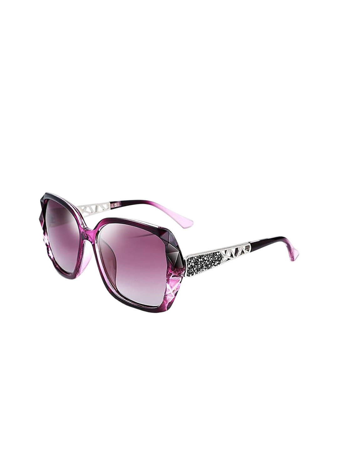 EYMEN I Unisex Oversized Sunglasses with Polarised and UV Protected Lens Razor@Purple