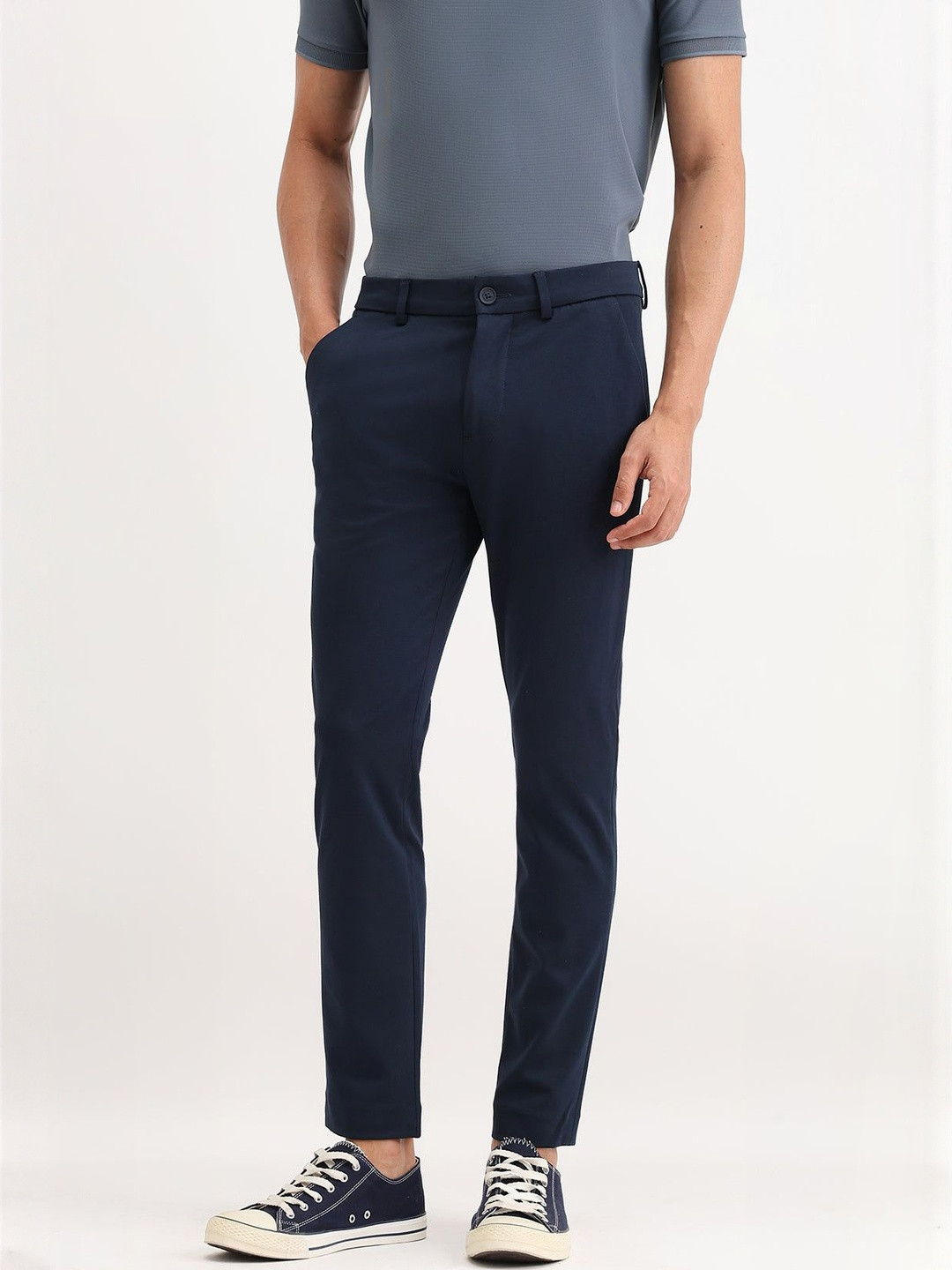 The Collection TORNADO Men Tailored Slim Fit Mid-Rise Regular Trousers