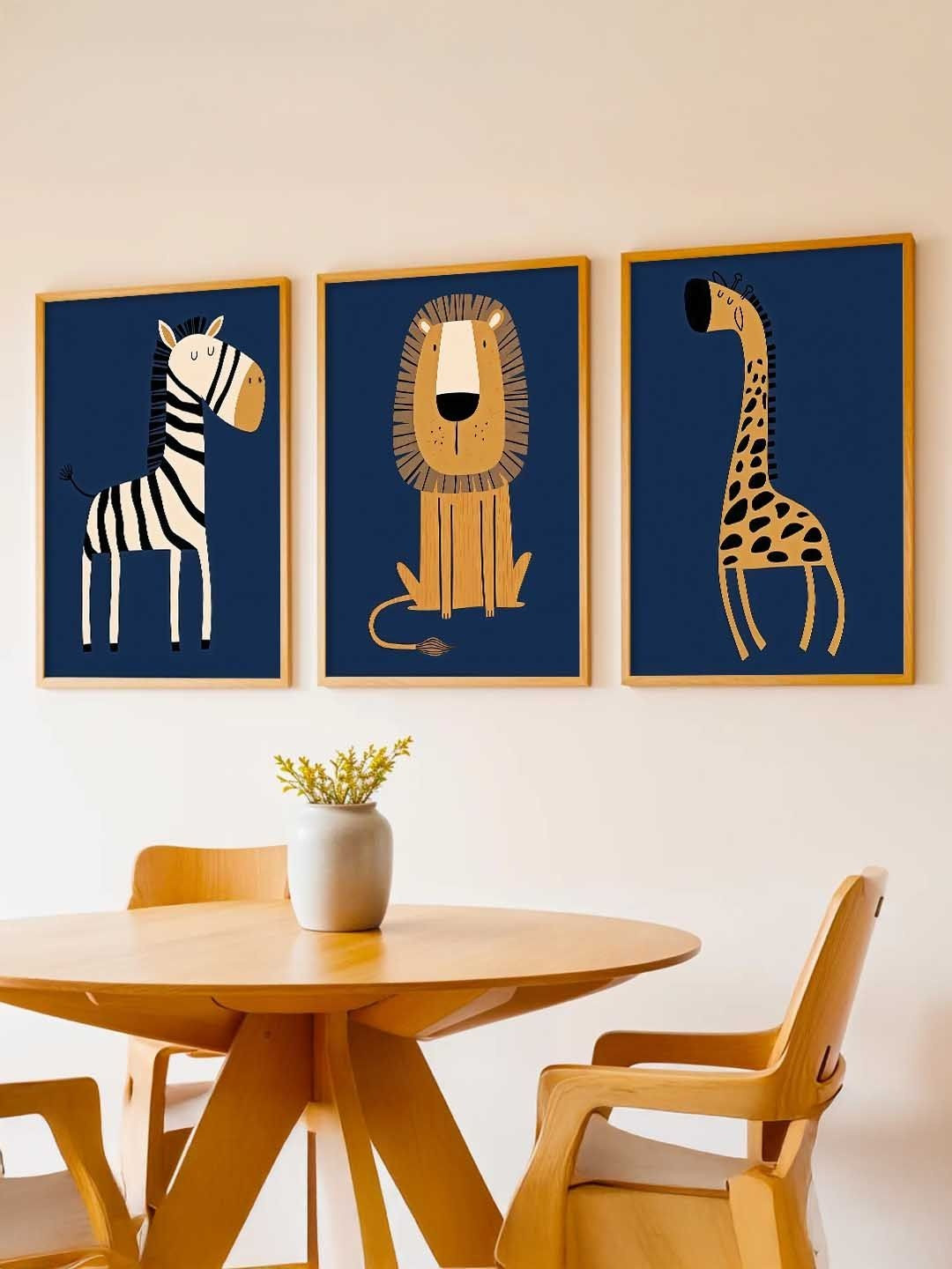 WALLLANE Set of 3 Cartoon Art Framed Posters