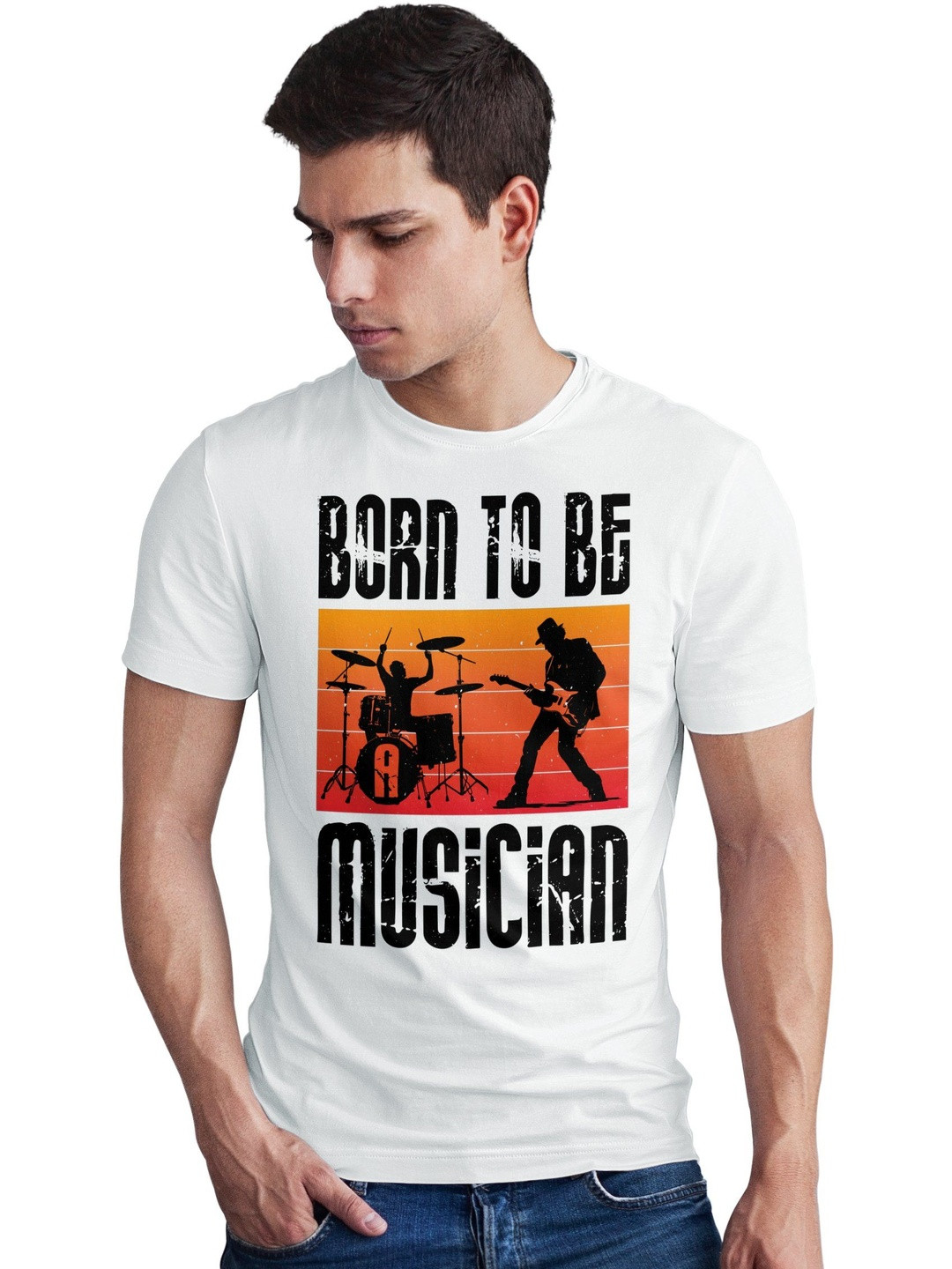 Seekbuylove Graphic Music Band Tee Printed Round Neck Bio Finish Pure Cotton T-shirt