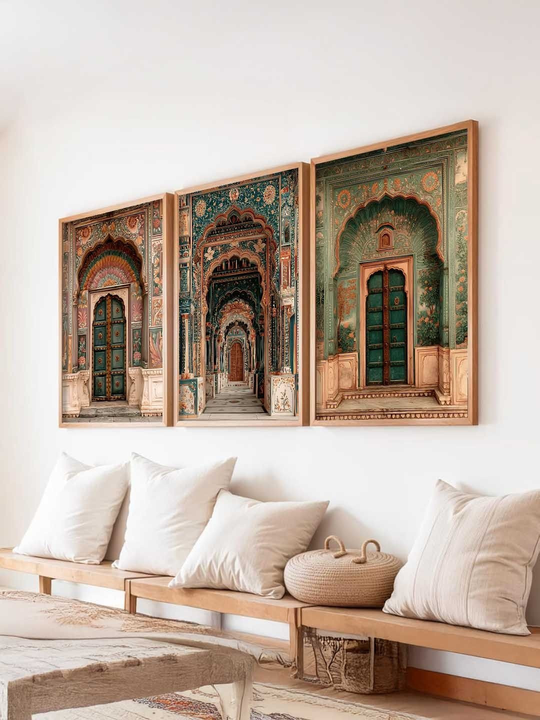 WALLLANE Set of 3 Traditional Art Framed Posters