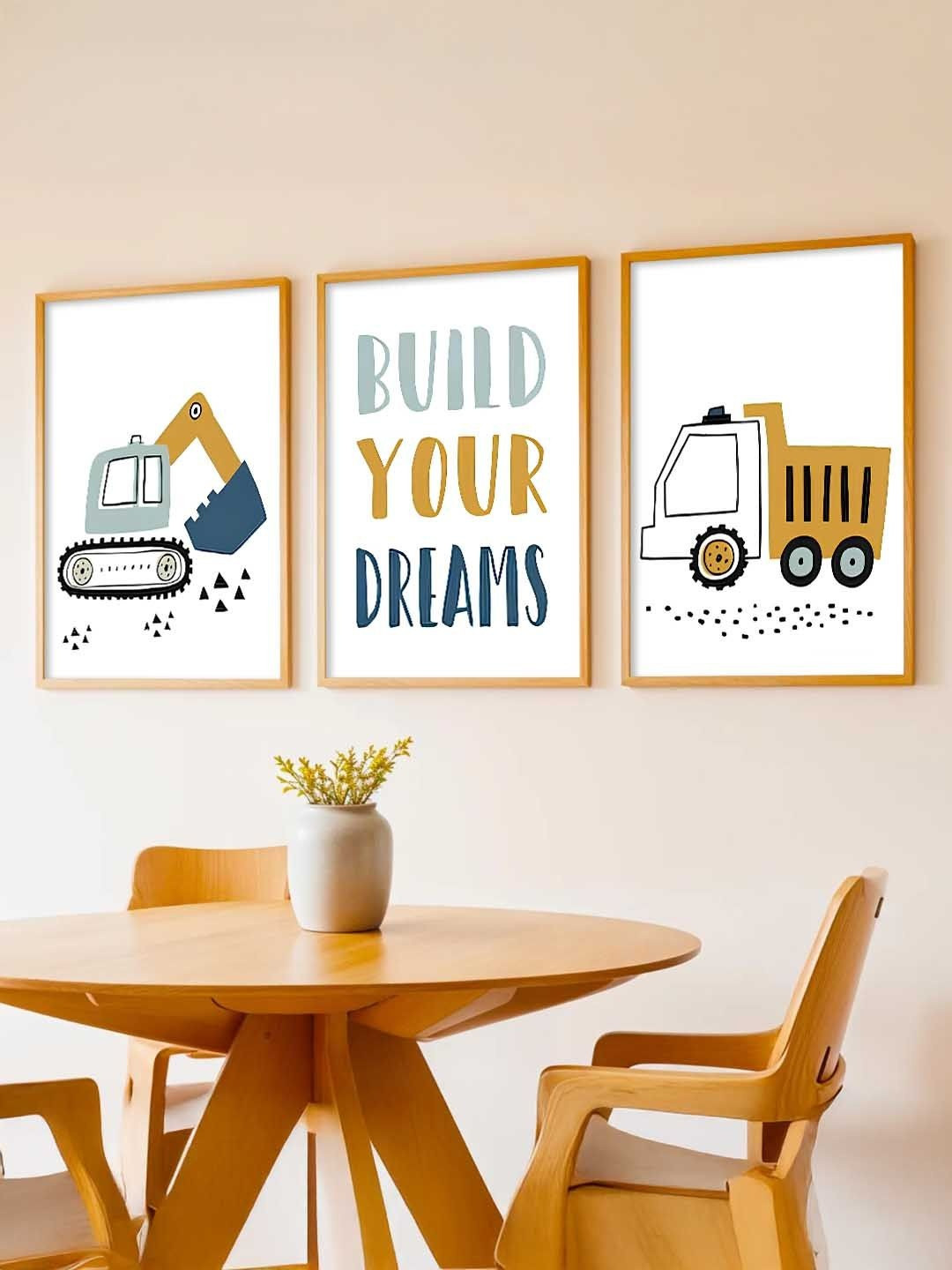 WALLLANE Set of 3 Wood Framed Posters