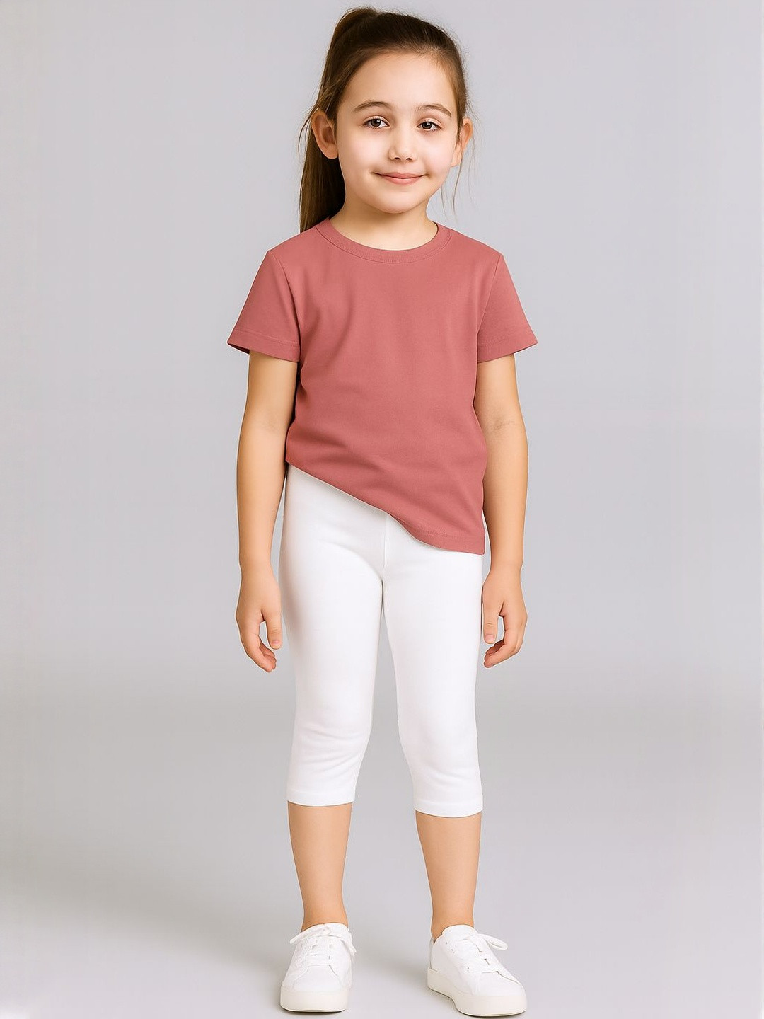 Charm n Cherish Girls Three-Fourth Length Slip-on Leggings