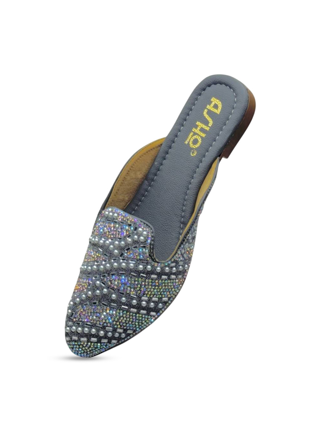 ASHO WITH FASHION MADE GLOBAL Women Embellished Ethnic Mules Flats