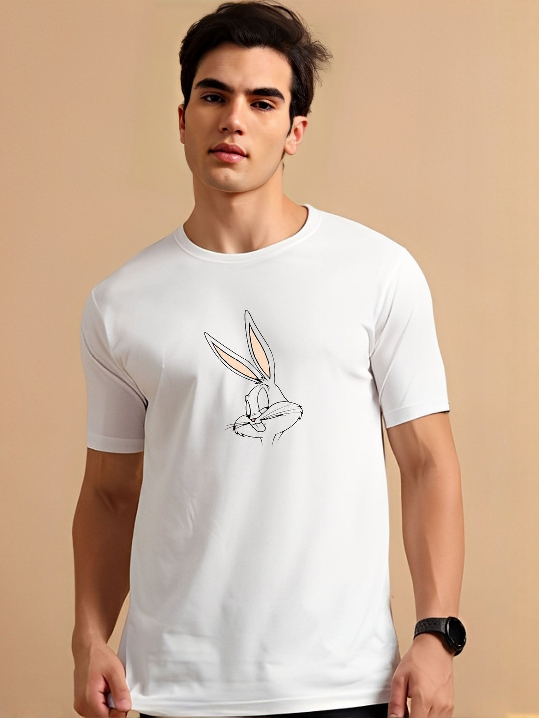Kasendra Men Bugs Bunny Comic Printed Round Neck T-shirt