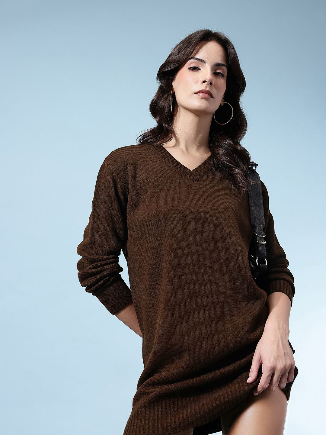 glitchez Oversized Knitted Sweater Dress