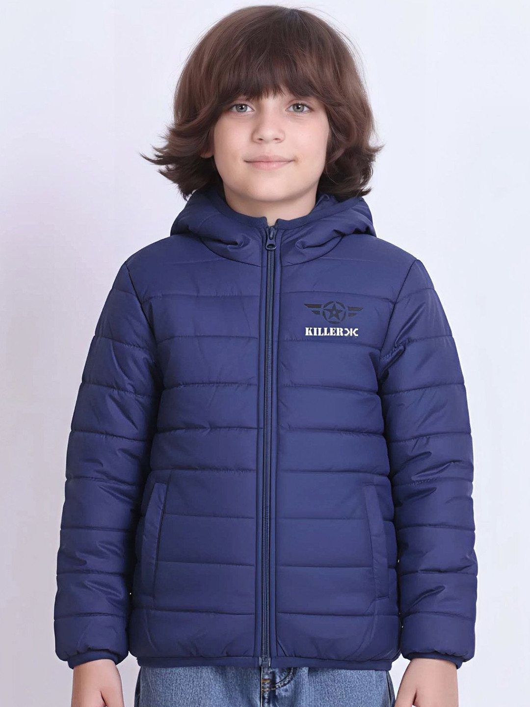 Killer Boys Hooded Solid Quilted Jacket