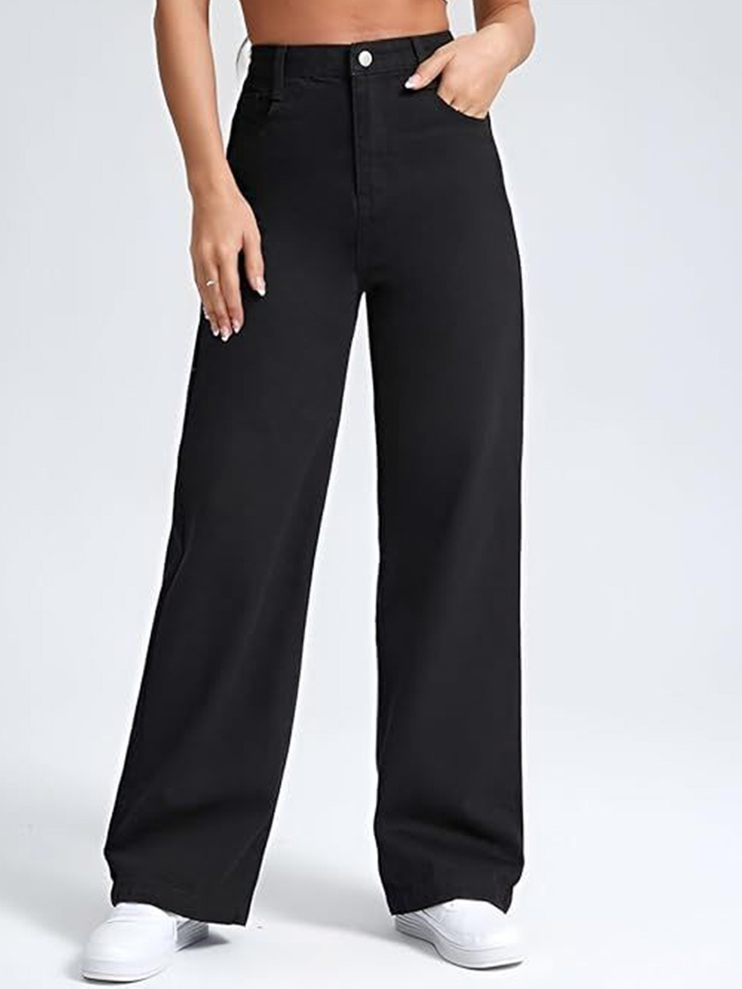 Chemistry Women Wide Leg High-Rise Stretchable Denim Jeans
