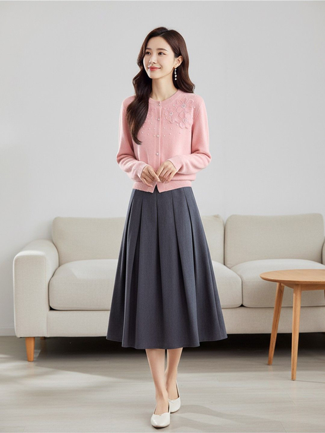 HERE&NOW Cardigan with Embellished Detail