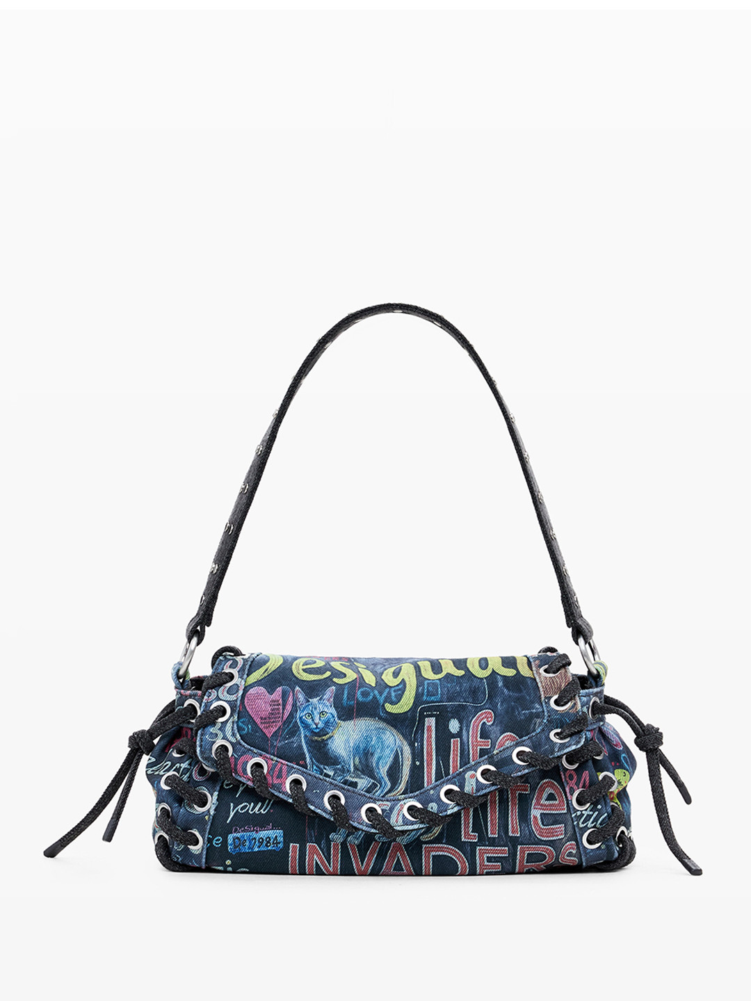 Desigual Printed Baguette Shoulder Bag