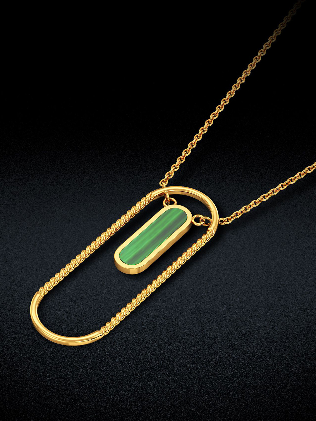 Joyalukkas 18Kt Gold Capsule-Frame Gold Necklace - 4.2 g