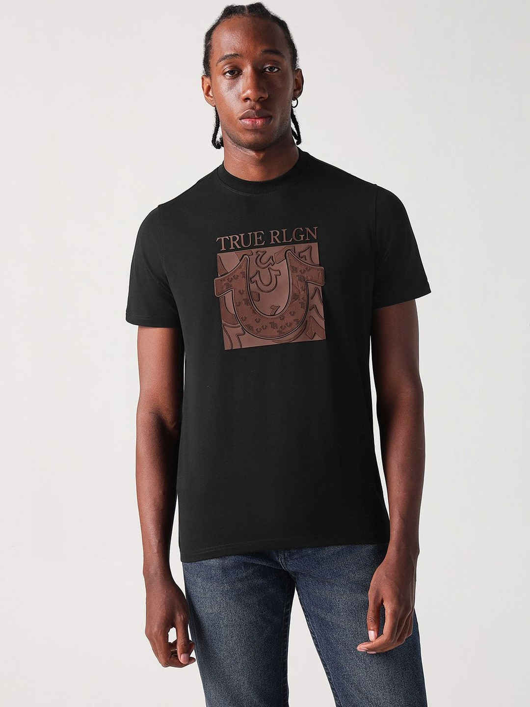 True Religion Men Brand Logo Printed T-shirt