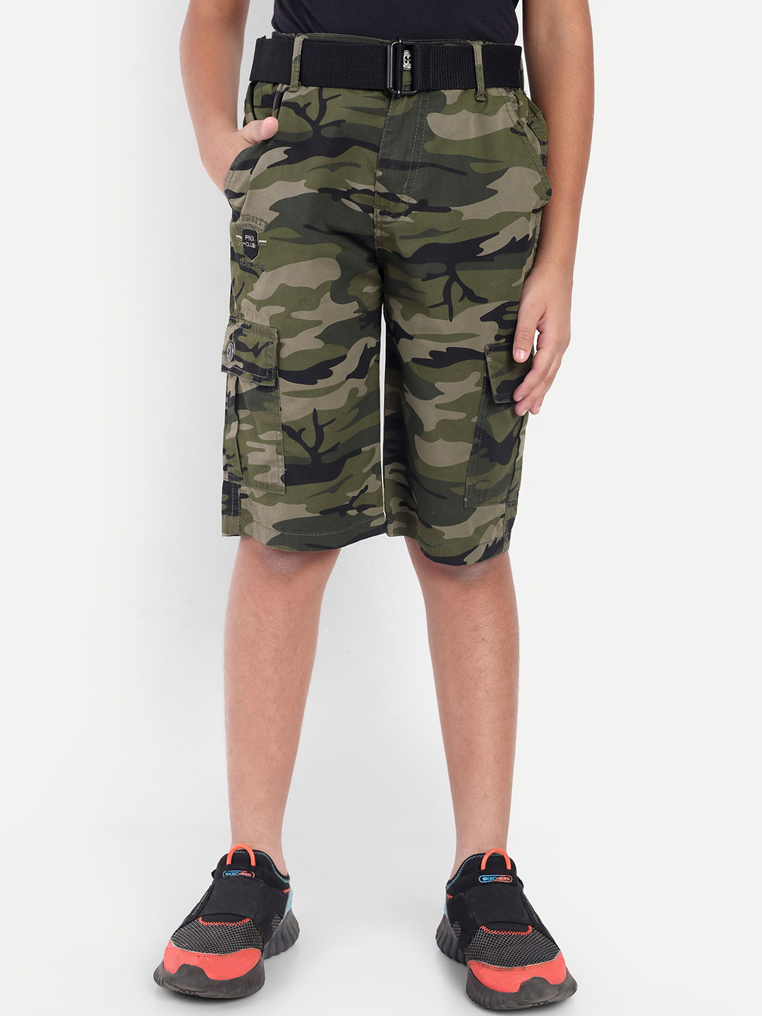 PUPPET-NX Boys Camouflage Printed Cargo Shorts