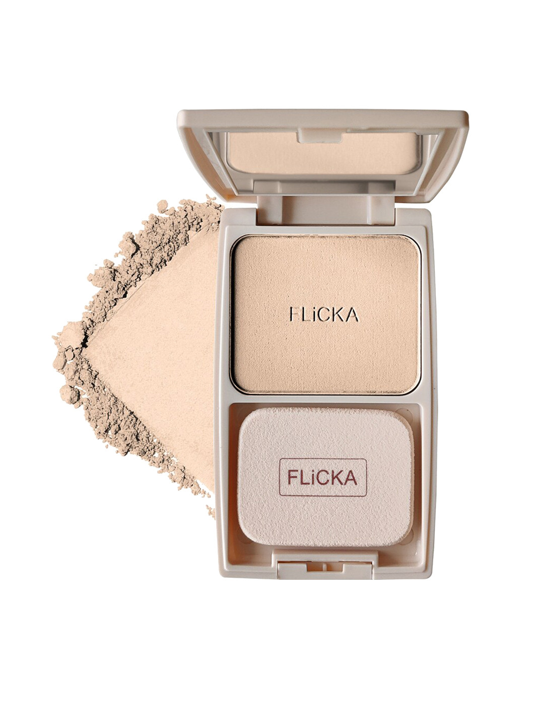 FLiCKA Dap & Dance Weightless & Waterproof Matte Finish Pressed Compact Powder - Beige 02