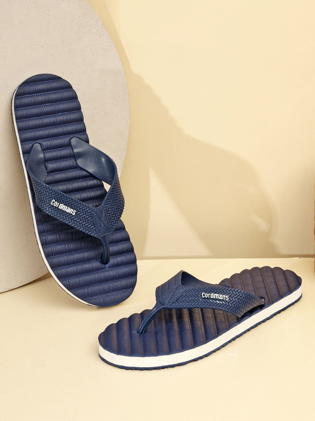 CORDMANS Men Soft Cushioned Anti-Skid Thong Flip-Flops with Durable Flexible Sole