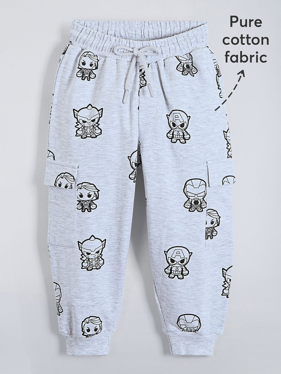 Hopscotch Boys Conversational Printed Trackpants With Elasticated Drawstring